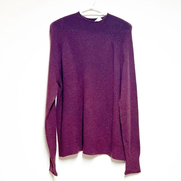 NWT J. Crew Alpaca Blend Plum Roll Neck Super Soft Sweater Womens Sz M - Picture 1 of 6